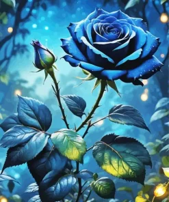 Blue Rose Flower Diamond Painting