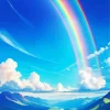 Blue Sky Rainbow Diamond Painting