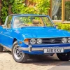 Blue Triumph Stag Car Diamond Painting