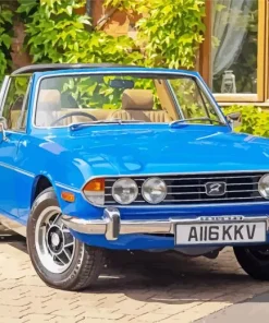 Blue Triumph Stag Car Diamond Painting