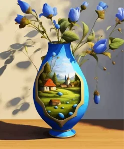 Blue Vase Diamond Painting