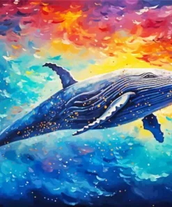 Blue Whale Art Diamond Painting