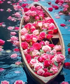Boat Flowers Diamond Painting