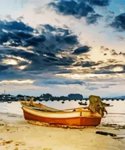 Boat On Beach Diamond Painting