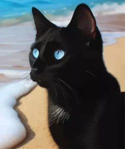 Bombay Cat With Blue Eyes Diamond Painting