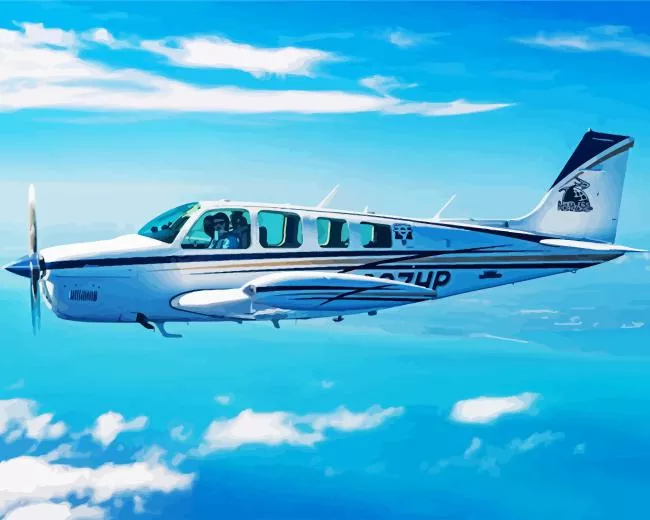 bonanza flying Diamond By Numbers Bonanza Flying Diamond Painting