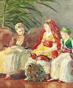 Children Under A Palm Diamond Painting