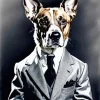 Classy Dog In A Suit Art Diamond Painting