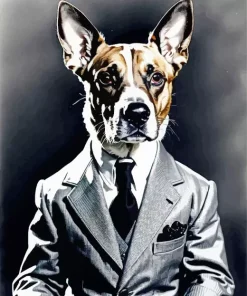 Classy Dog In A Suit Art Diamond Painting