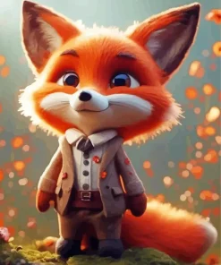 Classy Gentleman Fox Diamond Painting