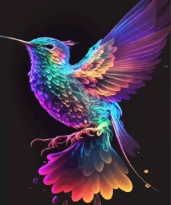 Colorful Bird Flying Diamond Painting