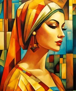 Colorful Cubism Lady Diamond Painting