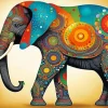 Colorful Elephant Art Diamond Painting