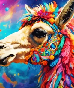 Colorful Llama Diamond Painting