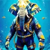 Cool Elephant Underwater Diamond Painting