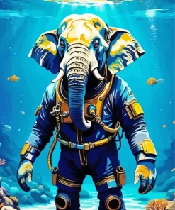 Cool Elephant Underwater Diamond Painting