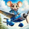 Cool Flying Mouse Art Diamond Painting
