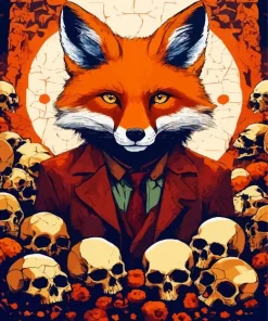 Cool Fox In Fall Art Diamond Painting