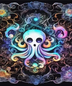 Cool Ghost Octopus Art Diamond Painting