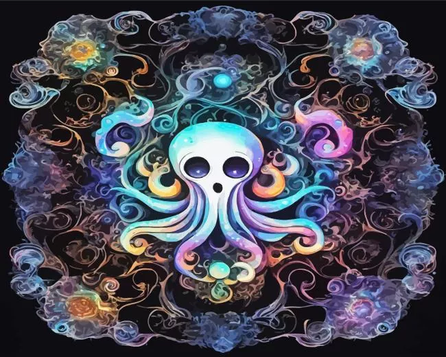 cool ghost octopus art Diamond Paints Cool Ghost Octopus Art Diamond Painting