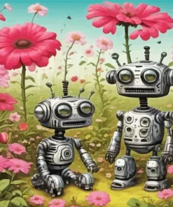 Cute Robots Diamond Painting
