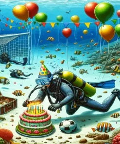 Diver Birthday Diamond Painting