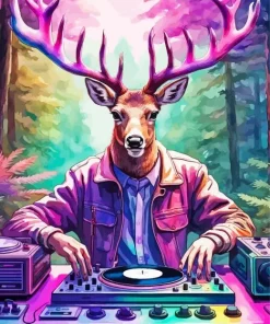 Dj Deer Diamond Painting