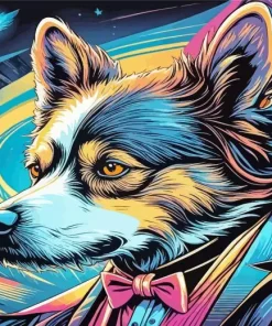 Dog in Tuxedo Art Diamond Painting