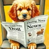 Dog Reading Newspaper Diamond Painting