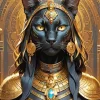 Egyptian Black Cat Diamond Painting
