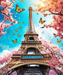Eiffel Tower In Spring Art Diamond Painting