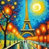 Eiffel Tower Van Gogh Style Diamond Painting