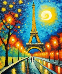 Eiffel Tower Van Gogh Style Diamond Painting