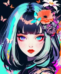Emo Girl Art Diamond Painting