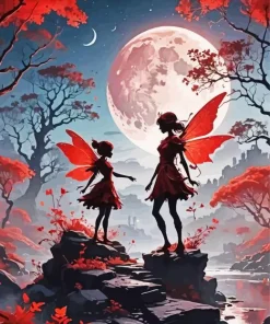 Fairies Silhouette Diamond Painting