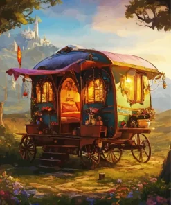 Fantasy Gypsy Caravan Diamond Painting