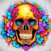 Flowered Skull Diamond Painting