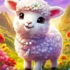 Fluffy Lamb Art Diamond Painting