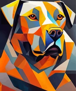 Geometric Abstract Dog Diamond Painting