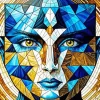 Geometric Face Diamond Painting