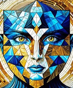 Geometric Face Diamond Painting