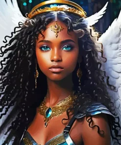 Gorgeous Ebony Angel Diamond Painting