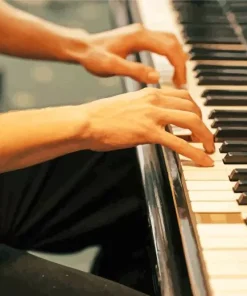 Hands Playing Piano Diamond Painting