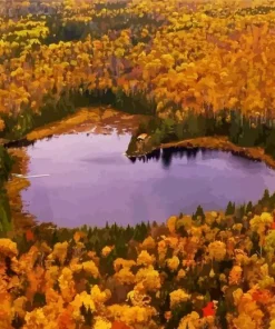Heart Lake Canada Diamond Painting