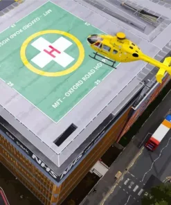 Helicopters Helipad Diamond Painting