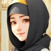 Hijab Anime Girl Diamond Painting