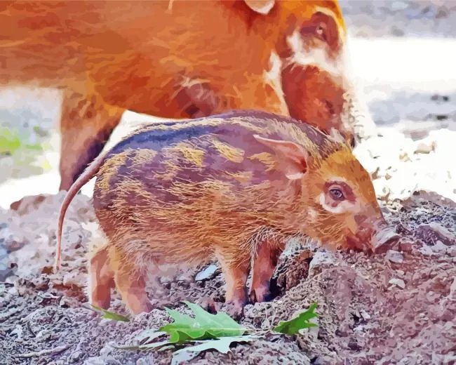 hog baby animal Diamond Dotz Hog Baby Animal Diamond Painting