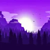 Purple Landscape Diamond Painting