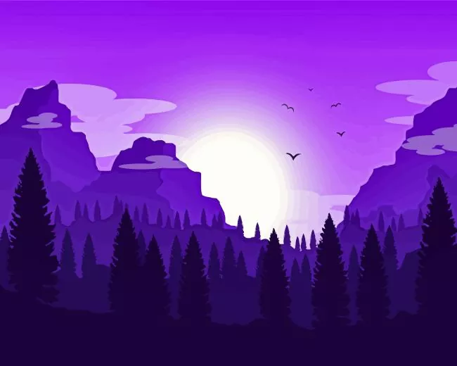 purple landscape Diamond Paintings Purple Landscape Diamond Painting