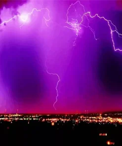 Purple Lightning Diamond Painting